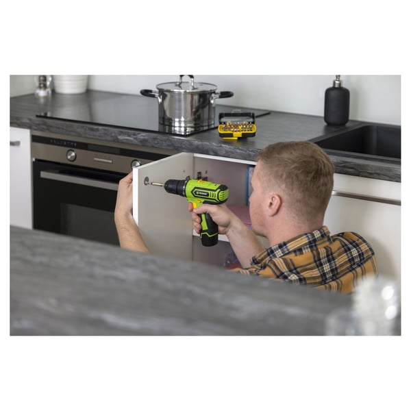 Fieldmann FDV 10252-A borr 1350 RPM Svart, Grön
