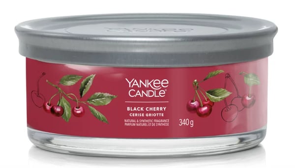 Yankee Candle Black Cherry vokslys Cylinder Kirsebær (frugt) Rød 1 stk
