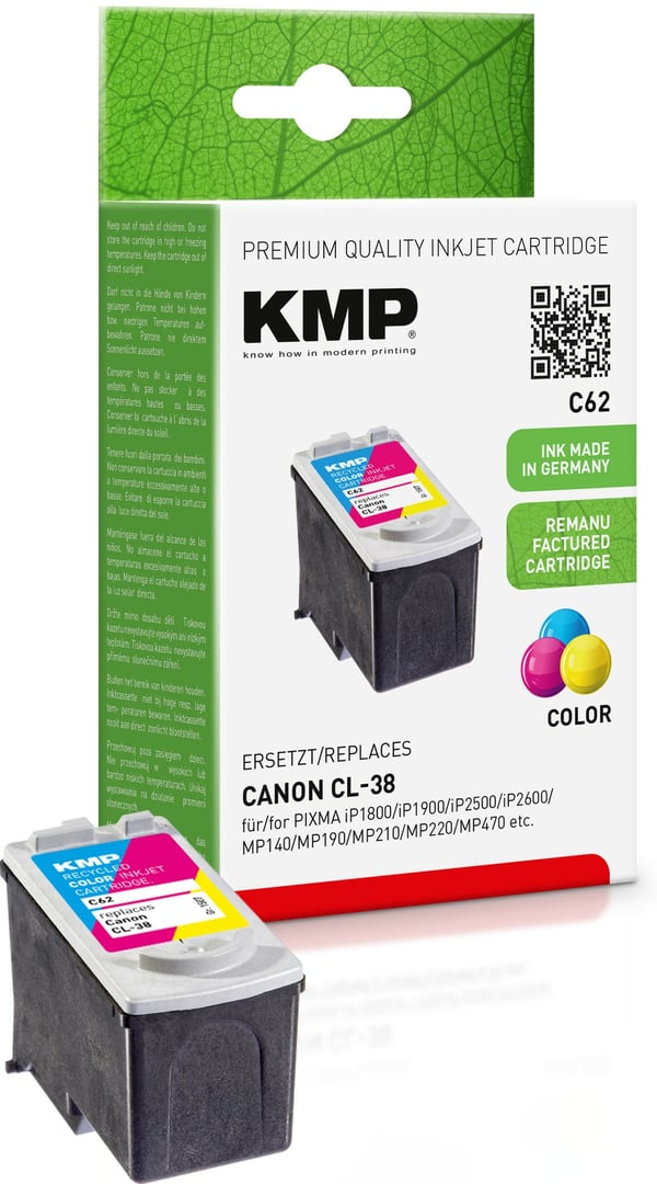KMP C62 blækpatron 1 stk Blå, Magenta, Gul