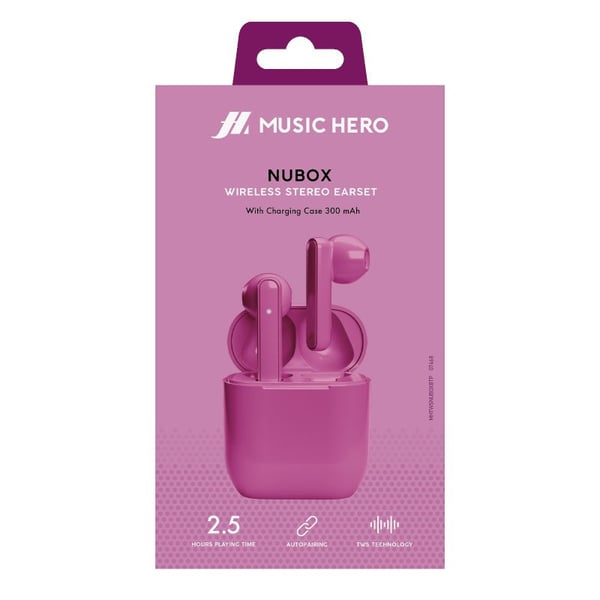 Pikkukuva 2 / 2: SBS Nubox Kuulokkeet True Wireless Stereo (TWS) In-ear Puhelut/Musiikki USB Type-C Bluetooth Vaaleanpunainen