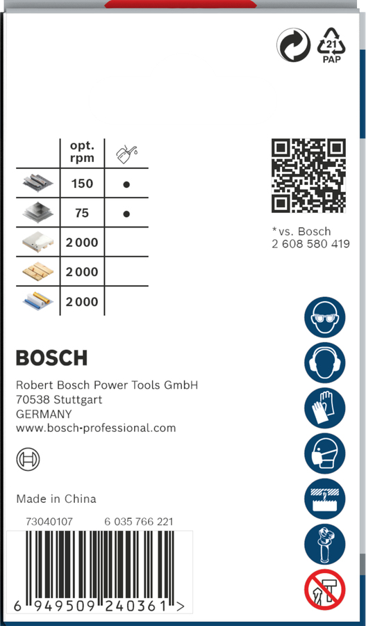 Miniatyrbild 9 av 10: Bosch PRO Multi Material PC Plus hålborr Borr 1 styck