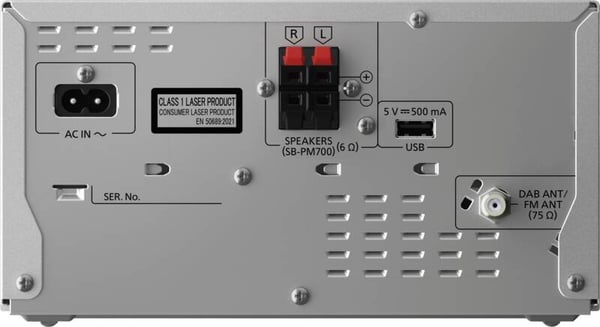 Panasonic SC-PM704EG-S stereoanlæg Home audio micro system 80 W Sort, Sølv