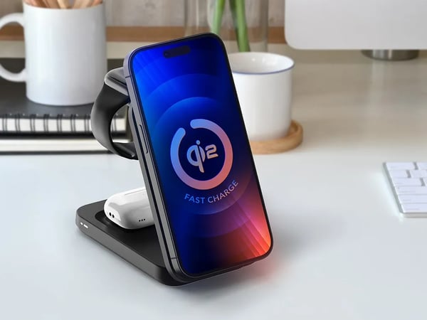 3MK 5903108643412 oplader til mobil enhed Smartphone, SmartWatch, Hovedtelefoner Sort USB, Vekselstrøm Trådløs opladning Hurtig opladning Indendørs