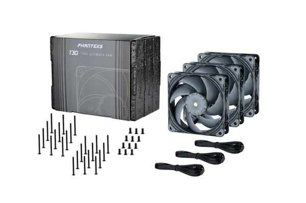 Miniatyrbillede 2 af 7: Phanteks PH-F120T30 120 mm Computerkabinet Ventilator 12 cm Grå 3 stk