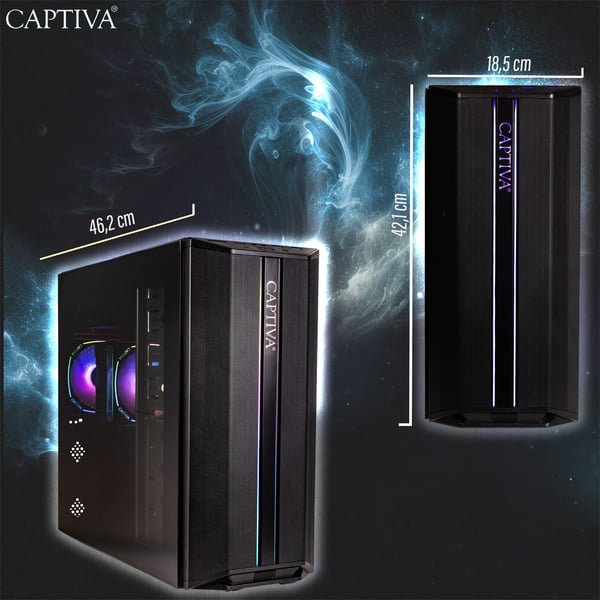 Miniatyrbillede 7 af 7: CAPTIVA 98134 PC/arbejdsstation AMD Ryzen™ 7 5700X 32 GB DDR4-SDRAM 1 TB SSD NVIDIA GeForce RTX 5060 Ti Windows 11 Home Sort