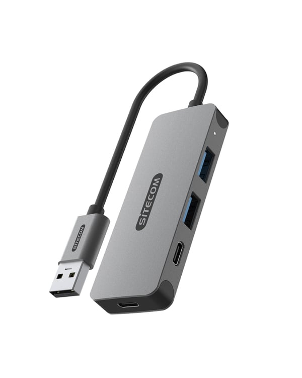 Sitecom CN-5007 interface hub USB 3.2 Gen 1 (3.1 Gen 1) Type-A 5000 Mbit/s Sort, Grå