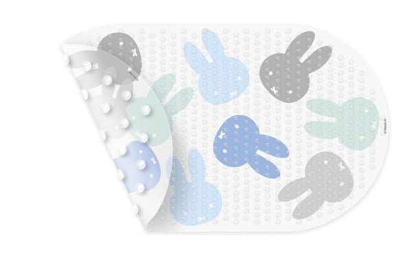 Pikkukuva 2 / 3: Miffy 17032 liukuestematto kylpyhuoneeseen & liukuestetarra Liukastuksen estävä kylpymatto Monivärinen