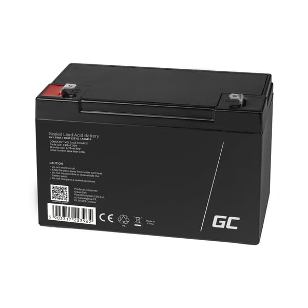 Green Cell AGM16 UPS-batterier Slutna blybatterier (VRLA) 6 V 10 Ah