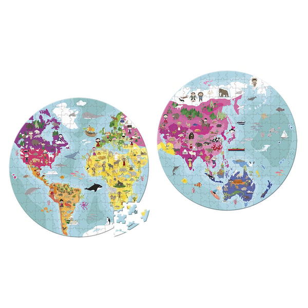 JANOD WORLD BOTH SIDE ROUNDED PUZZLE - 208 PCS