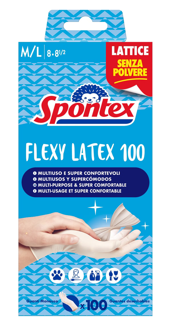 Spontex 3384129310088 städhandske Latex Vit M/L