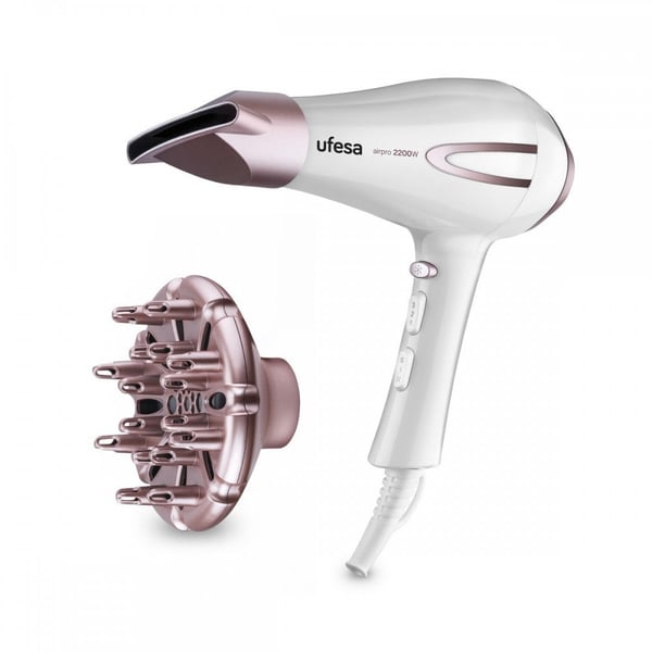 Miniatyrbild 1 av 5: Ufesa SC8400 AirPro hårfön 2200 W Pink gold, Vit