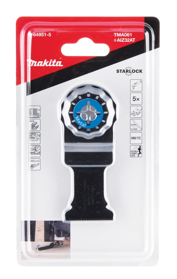 Makita B-64951-5 sågblad till sticksåg, dekupörsåg och tigersåg Volframkarbid (TC) 5 styck
