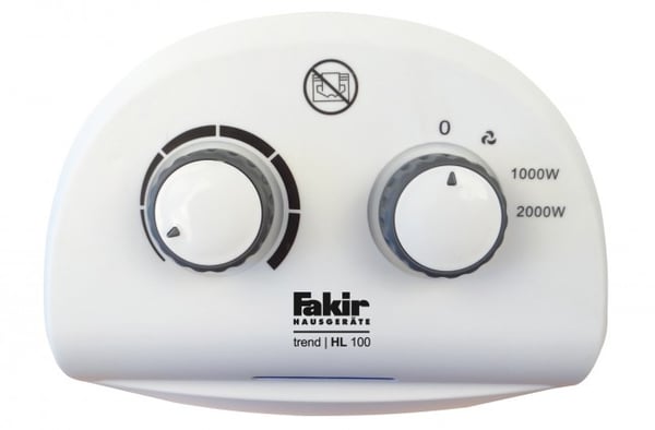 Fakir trend HL 100 inomhus Grå, Vit 2000 W Elektrisk värmefläkt
