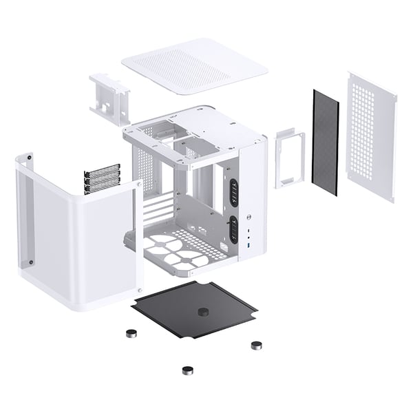 Miniatyrbild 10 av 22: Jonsbo TK-1 2.0 Mini Tower Vit