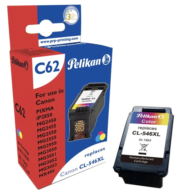 Pikkukuva 3 / 3: Pelikan 4111029 mustekasetti 1 kpl Yhteensopiva Korkea (XL) värintuotto Syaani, Magenta, Keltainen