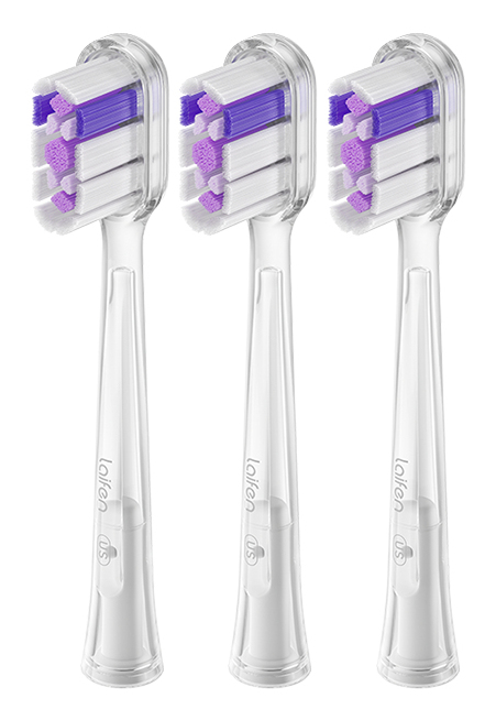 Laifen 30102-000026 børstehoved til elektrisk tandbørste 3 stk Transparent, Violet, Hvid
