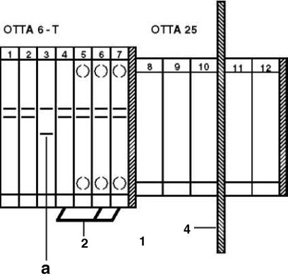 Miniatyrbillede 3 af 4: Phoenix Contact OTTA 6-T termisk blok Grå