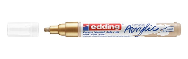 Edding 5300 acrylic marker fine speedmarker Guld 1 stk