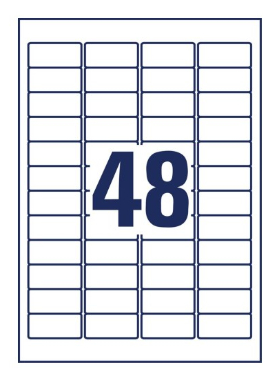 Avery L4736REV-65 print etiket Hvid Selvklæbende printeretiket