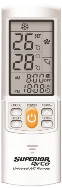 Miniatyrbillede 3 af 3: nuovaVideosuono AIRCOPLUS fjernbetjening IR trådløs Airconditioning Tryk på knapper