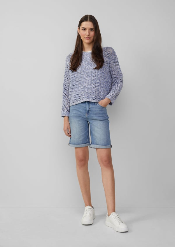 Miniatyrbillede 1 af 7: s.Oliver 2163794.54Z1.34 shorts Bermuda Hunstik Blå