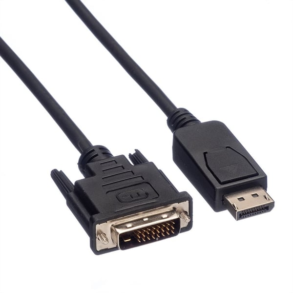 Miniatyrbillede 1 af 3: VALUE 11.99.5615 videokabel adapter 2 m DisplayPort DVI-D Sort