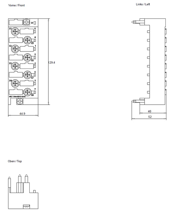 Miniatyrbillede 3 af 3: Siemens 6ES7194-4CB10-0AA0 fieldbus modul
