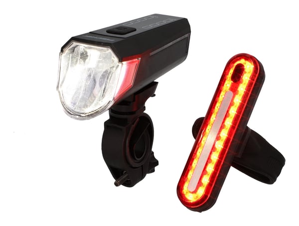 Miniatyrbild 1 av 18: FISCHER E-Bikes 50647 cykelbelysning Baklyse och framlyse (set) LED 80 LM