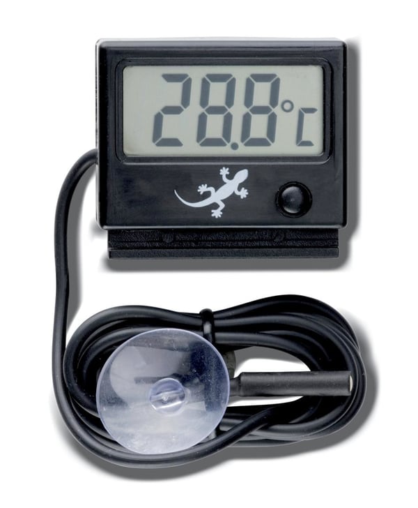 Miniatyrbillede 1 af 4: Exo Terra PT2472 termometer til miljøet Elektronisk termometer Terrarium Sort
