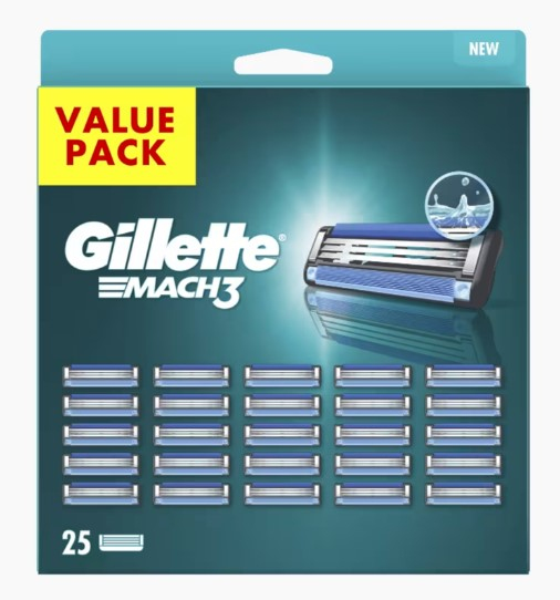 Gillette MACH3 barberblad 25 stk Rustfrit stål Mænd