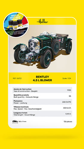 Heller 56722 skalamodel Klassisk bilmodel Monteringssæt 1:24