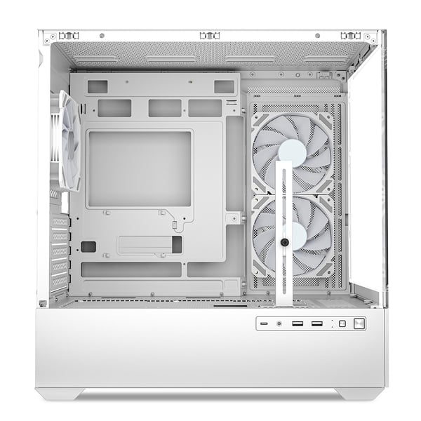 Sharkoon MK6 RGB hvidt hærdet glas x 2 - Midi/Minitower - ATX