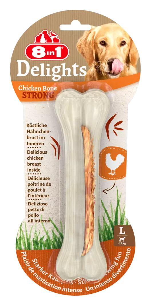 8in1 Chicken Bone Strong Hund Snacks Kyckling 130 g