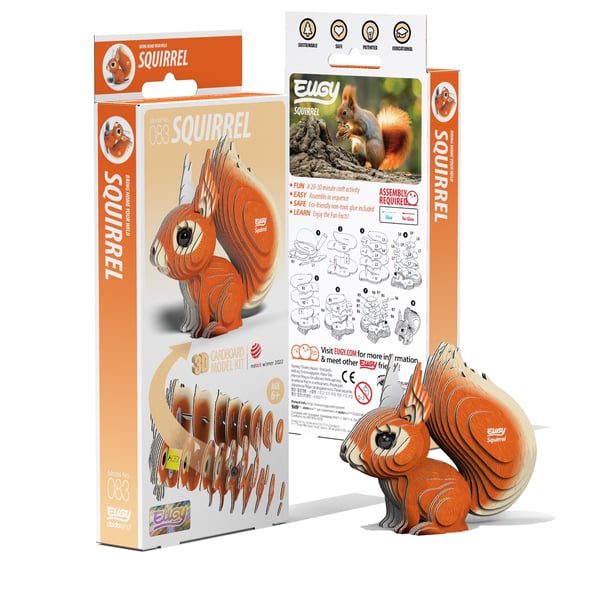 Eugy Squirrel 3D puslespil 7 stk Dyr