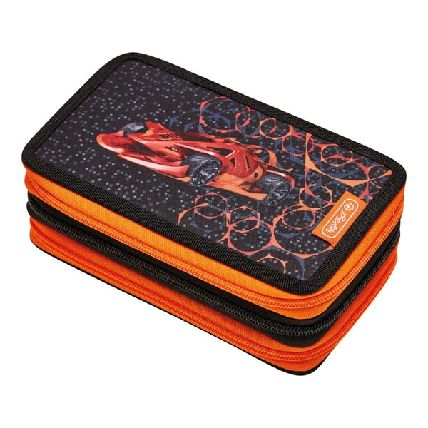 Herlitz 50038794 pennfodral Mjukt pennfack Polyester Svart, Orange
