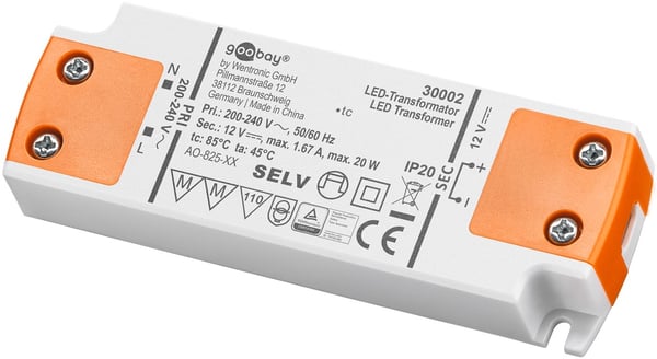 Miniatyrbillede 1 af 8: Goobay 30002 power supply Velegnet til indendørsbrug Elektronisk lystransformer 20 W