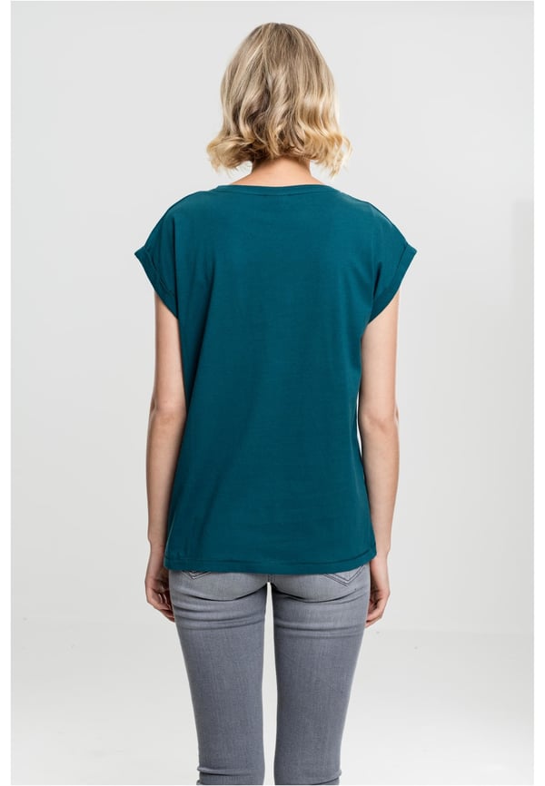 Urban Classics Ladies Extended Shoulder Tee T-shirt Rund hals Kort ærme Bomuld, Jersey