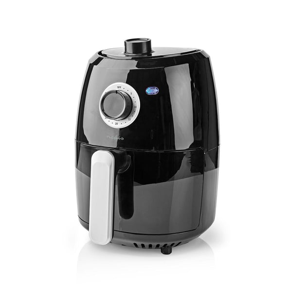 Nedis KAAF120FBK frituregryde Enkelt 2,4 L Enkeltstående 1000 W Varmluftsteger Aluminium, Sort