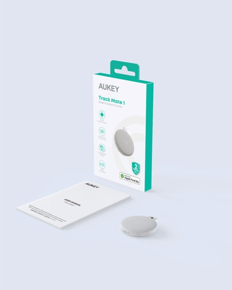 Miniatyrbillede 3 af 7: AUKEY TM-10 nøgleskilt Grå 1 stk