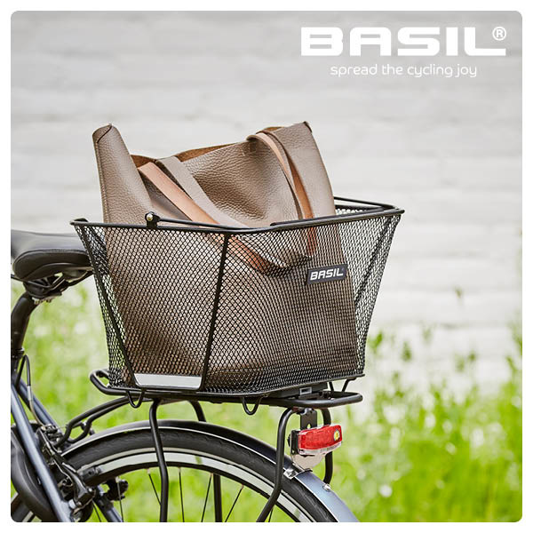 Miniatyrbillede 7 af 8: Basil Lesto Bagside Cykelkurv Stål Sort