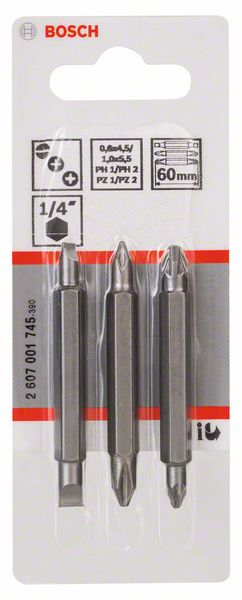 Bosch 2 607 001 745 skruetrækker bit 3 stk