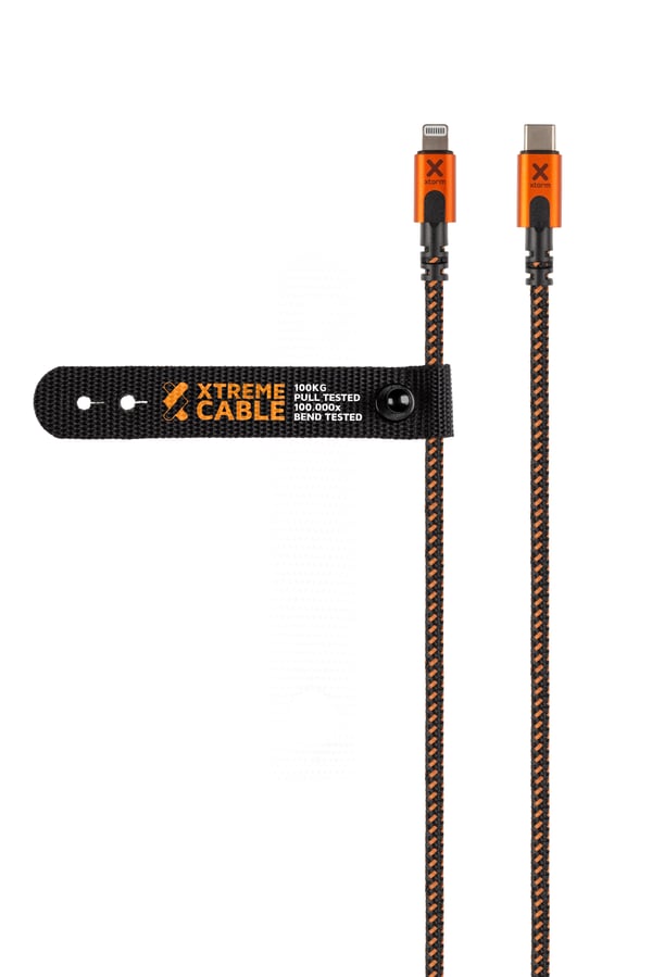 Miniatyrbillede 5 af 8: Xtorm CXX003 Lightning kabel 1,5 m Sort, Orange
