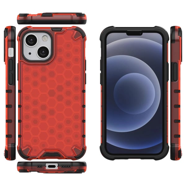 Hurtel Honeycomb mobiltelefon etui 13,7 cm (5.4") Hylde etui Rød