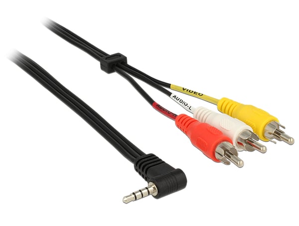 Miniatyrbillede 1 af 3: DeLOCK 84724 lydkabel 1,5 m 3.5mm 3 x RCA Sort