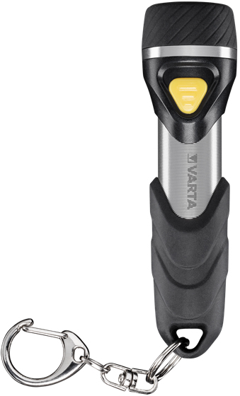 Varta Day Light Key Chain Light Aluminium, Svart Nyckelringsficklampa LED