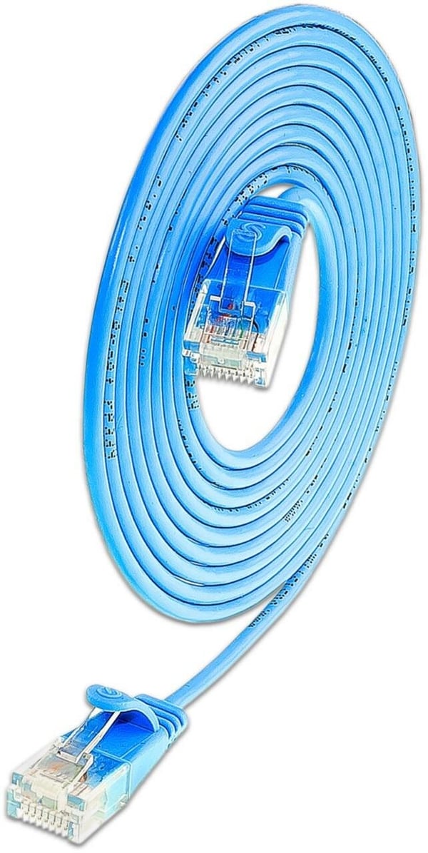 Miniatyrbillede 1 af 2: SLIM Patchcords SLIM-L-UU-K6A 3.0 BL netværkskabel Blå 3 m Cat6a U/UTP (UTP)