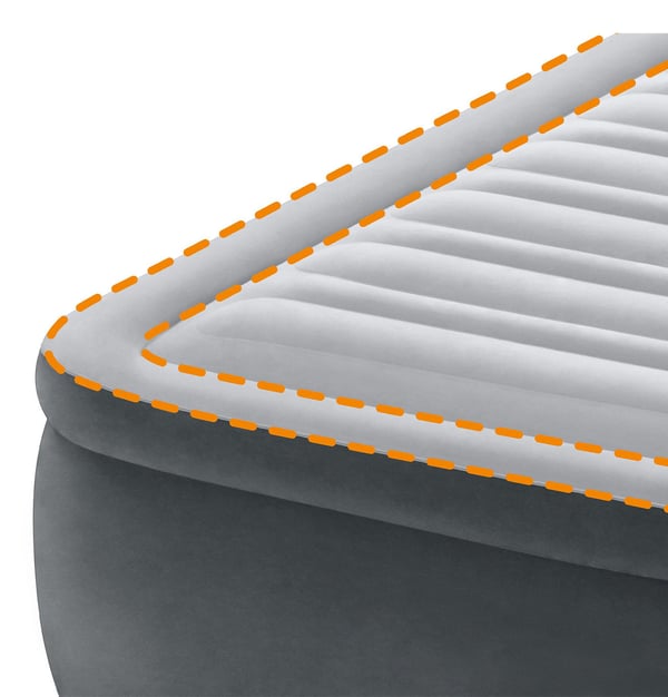 Miniatyrbillede 2 af 7: Intex DuraBeam Comfort-Plush Elevated Dobbelt madras Lys grå Unisex