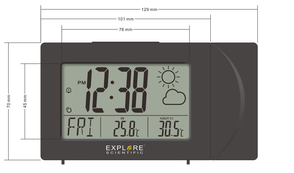 Explore Scientific RPW3008 Digital alarmur Sort
