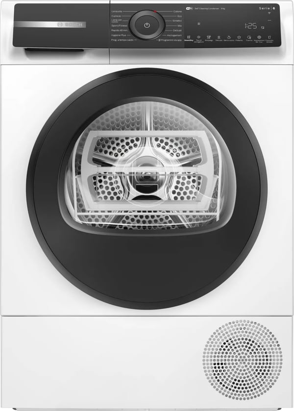 Pikkukuva 1 / 8: Bosch WQH245B0IT kuivausrumpu Vapaasti seisova Edestä täytettävä 9 kg Valkoinen
