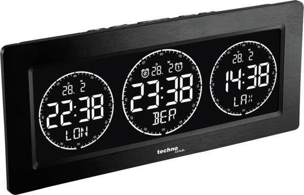 Technoline WT 458 vækkeur Digital alarmur Sort
